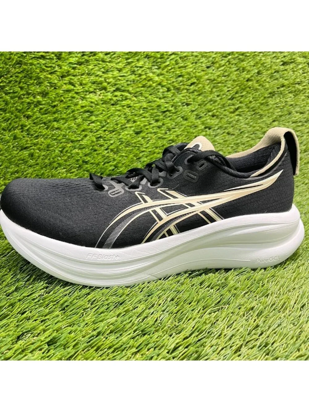 Asics Gel-Nimbus 28 Womens Size 9D Black White Athletic Running Shoes Sneakers